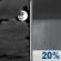 Tonight: Isolated rain showers after midnight. Mostly cloudy, with a low around 64. South wind around 3 mph. Chance of precipitation is 20%. Tonight: Mostly Cloudy then Isolated Rain Showers